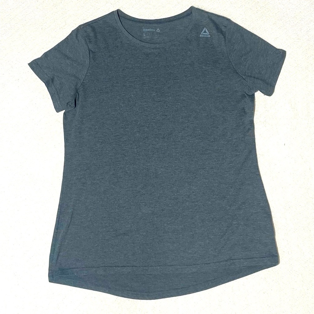 Reebok T-Shirt Short Sleeve Tee Heather Dark Gray